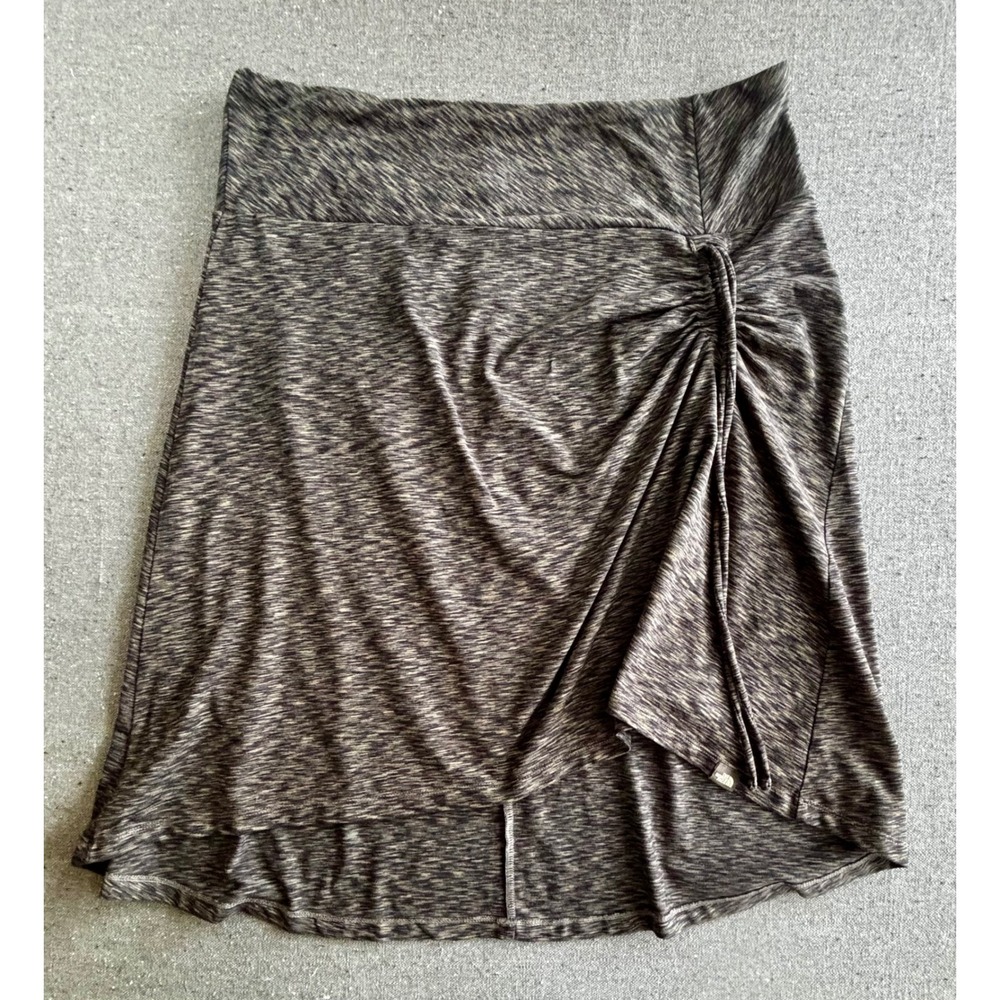 The North Face Aphrodite Skirt Gray Space Dye Ruched Asymmetrical Hiking Skirt L